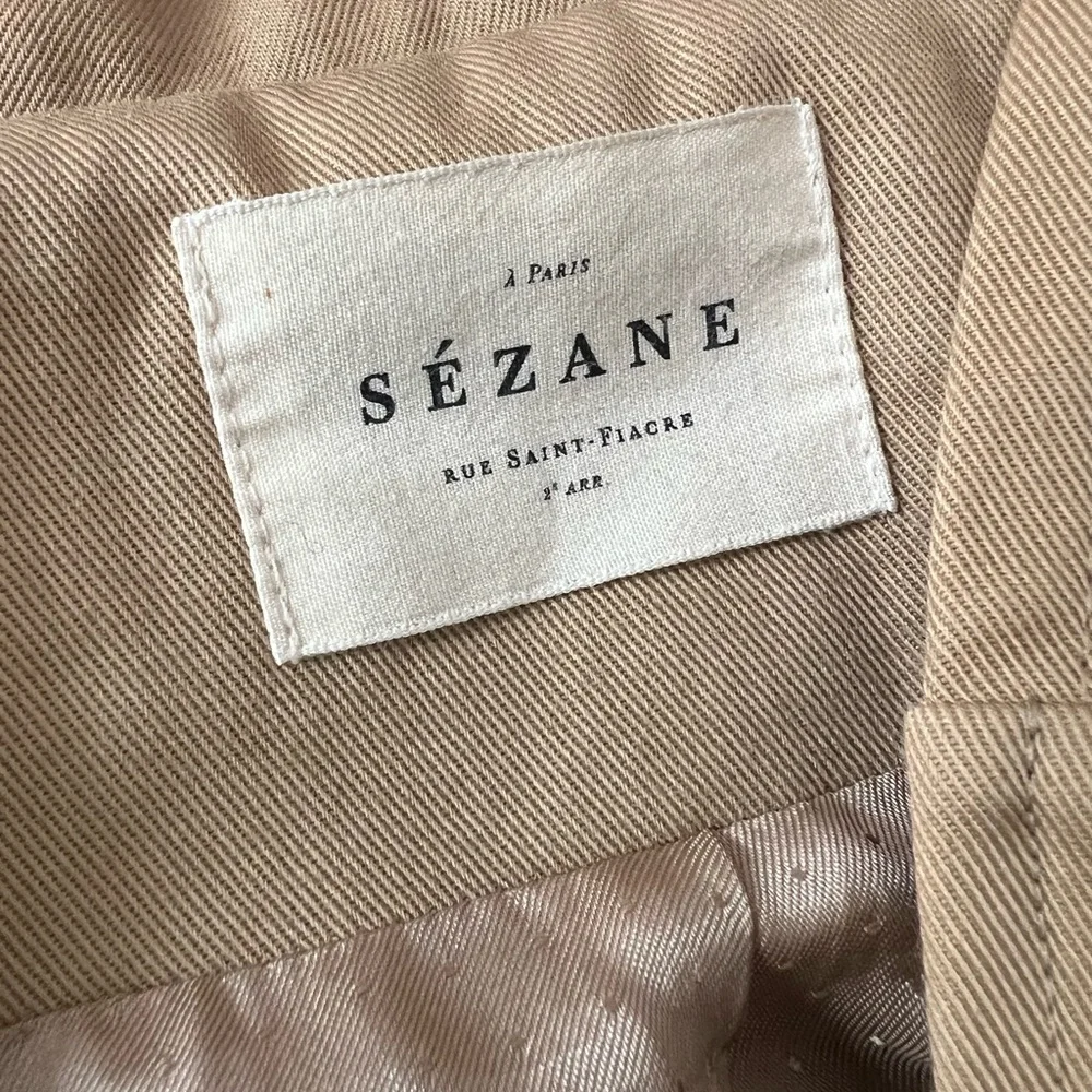 Sezane Tan Trench Coat with Hood - Picture 2 of 14